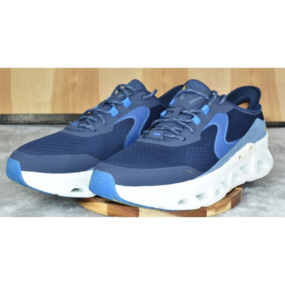 Skechers Glide Step Altus Men's Shoes Size 10 Navy Hands Free Slip Ins Sneakers